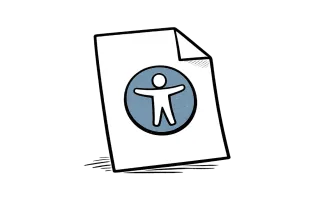 A diagram showing a user with a screen reader and a keyboard