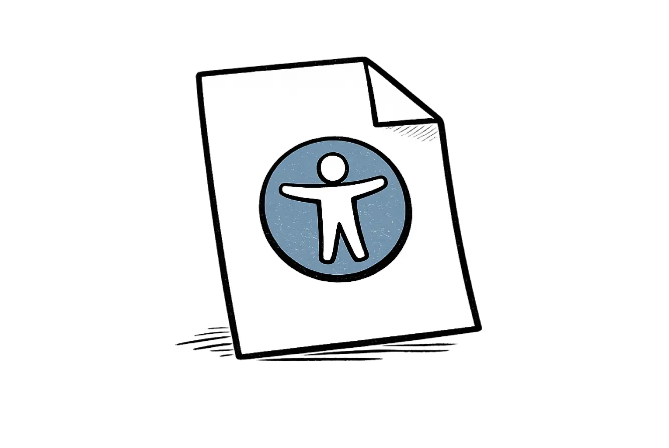 A diagram showing a user with a screen reader and a keyboard