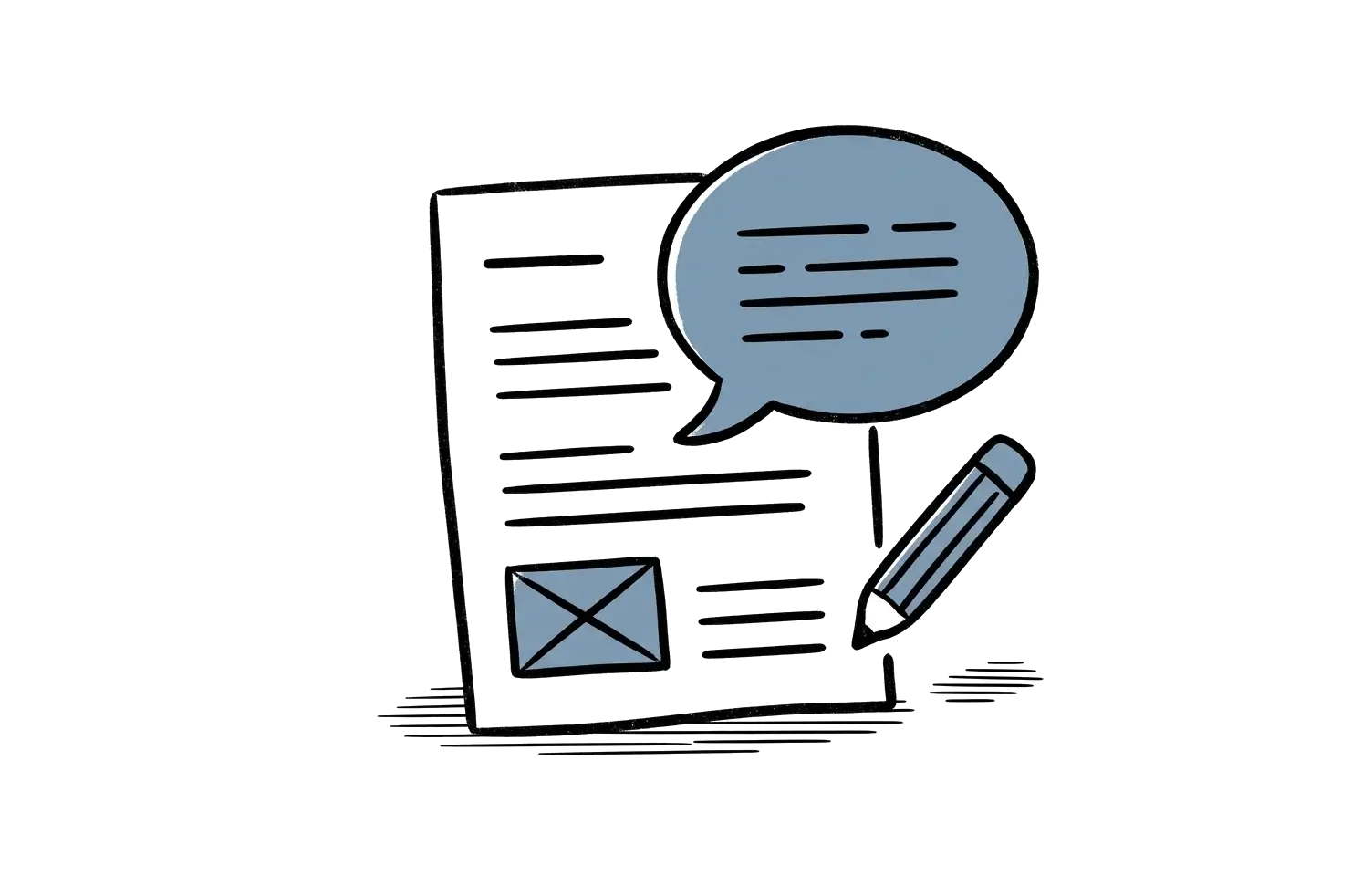 A diagram showing a user with a screen reader and a keyboard